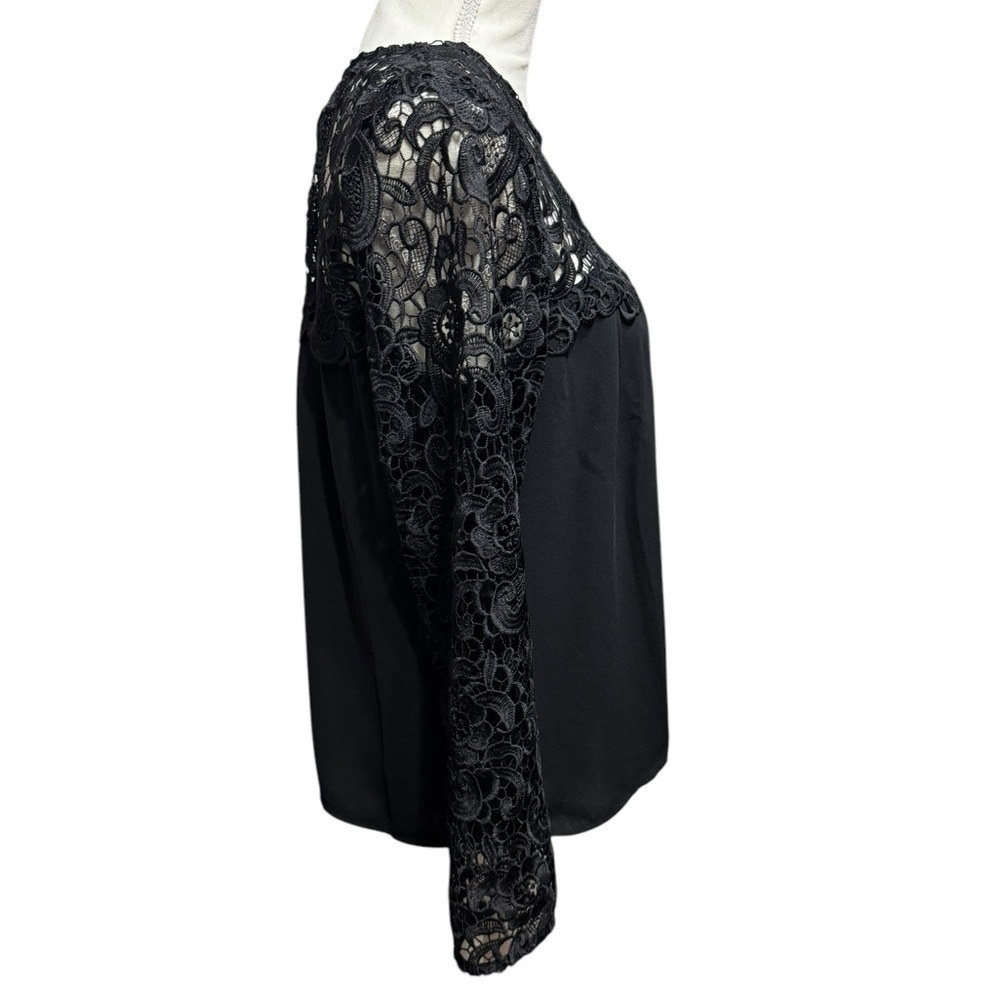 J. Crew Floral Lace Detail Long Sleeve Top - Picture 2 of 7